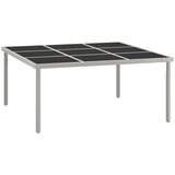  Vrtni blagovaonski stol 170 x 170 x 74,5 cm od stakla i čelika | shoptok.hr