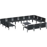  Sjedeća garnitura za vrt s jastukom 14 pcs Crna Čelik | shoptok.hr