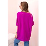 Kesi Włoski Oversized blouse with pendant aubergine | shoptok.hr