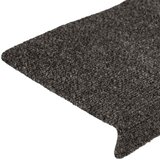  Prostirke za stepenice samoljepljive 15 kom 65x21x4 cm antracit pravokutni rub | shoptok.hr