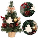 Molarem Home Umjetno božićno drvce u posudi - 30 cm s crvenim i zlatnim ukrasima u posudi | shoptok.hr