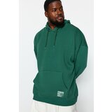 Trendyol Plus Size Sweatshirt - Green - Oversize Cene