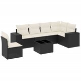  The Living Store Vrtna sedežna garnitura 7-delna z blazinami črn poli ratan - Vrtna Sedežna Garniture, (21451761) | Shoptok.si