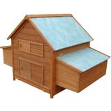 PawHut Kletka za kokoši iz smrekovega lesa 160 × 98,5 × 107 cm, (20748112) | Shoptok.si