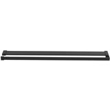 Pregrada za tuš s policom crna 80 x 195 cm s mutnim staklom ESG | shoptok.hr