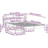 vidaXL Knjižna postelja brez vzmetnice 140x190 cm trdna borovina Cene