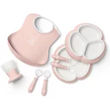 BABYBJORN set za hranjenje baby dinner powder pink (8-dijelni set)
