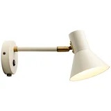 747443 - zidna lampica style 1xE14/25W/230V krem/mesing