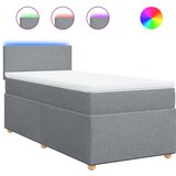 vidaXL Krevet s oprugama i madracem svjetlosivi 100x200 cm od tkanine Cijene