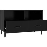 TV omarica črna 80x36x50 cm inženirski les, (20730582) | Shoptok.si