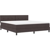  Posteljni okvir z vzmetnico Temno rjav Tkanina 180 x 200 cm, (22067294) | Shoptok.si