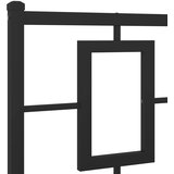  Metalni okvir kreveta uzglavlje i podnožje crni 120x190 cm | shoptok.hr