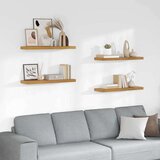  Stenska polica 4 pcs Bež 90 x 23,5 x 4 cm Konstruiran les, (5000200470) | Shoptok.si