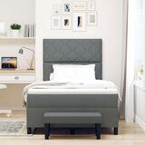 vidaXL Krevet s box springom i madracem tamnosiv 120x190 cm tkanina | shoptok.hr