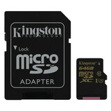 Kingston MicroSDXC 64GB class 10 UHS-I U3 Gold series + adapter - SDCG/64GB memorijska kartica Cene