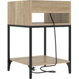 vidaXL Nočne omarice s polico 2 pcs sonoma hrast 40 x 40 x 61 cm | Shoptok.si
