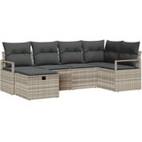  Set sofe 6 kom. 6-Broj sjedala Svijetlo siva poliratan | shoptok.hr