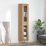  Highboard 2 pcs Umjetnički hrast Stakl | shoptok.hr