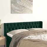  Uzglavlje s ušima tamnozeleno 147x16x78/88 cm baršunasto | shoptok.hr
