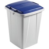 Durable Zbiralnik odpadkov DURABIN®, prostornina 90 l, VxŠxG 610 x 520 x 490 mm, sive/modre barve | Shoptok.si