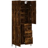  Visoka komoda dimljeni hrast 69,5x34x180 cm konstruiranog drva | Eponuda.ba