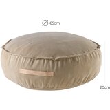 MeowBaby Okrogla otroška pufa, Velur, Pesek, (21333520) | Shoptok.si
