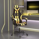  Okretna igraća stolica crno-zlatna od umjetne kože | shoptok.hr