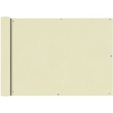 vidaXL Balkonsko Platno Oksford Tekstil 75x600 cm Kremne Barve, (20611063) | Shoptok.si