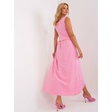 Fashion Hunters Pink maxi dress for summer Cene