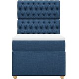  Krevet s oprugama i madracem plavi 100 x 200 cm od tkanine | shoptok.hr