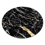 RugsX Preproga ALLURE 1963 krog Marmor - strukturna, elegantna, glamur črna / zlato cercle 200 cm, (22045719) | Shoptok.si