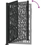  Vrtna vrata crna 100x150 cm dizajn s čeličnim tragovima | shoptok.hr