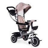 ECO TOYS WQL-066-52 – Dječja kolica/tricikl 2 u 1 s rotirajućim sjedalom 360°, roditeljskom ručkom i sklopivom tendom, bež | shoptok.hr