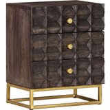 vidaXL Noćni ormarić crni 40 x 30 x 50 cm od masivnog drva manga | shoptok.hr