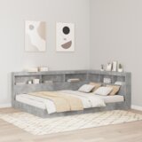  Polica postelja Betonsko siva 140 x 200 cm Konstruiran les, (5000126839) | Shoptok.si