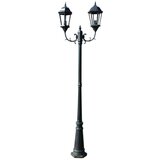 vidaXL Vrtna stupna svjetiljka 230 cm tamnozelena/crna aluminijska | shoptok.hr
