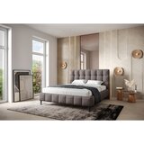 MID.YOU OBLAZINJENA POSTELJA 140 cm x 200 cm , tekstil, leseni material umazano rjava | Shoptok.si