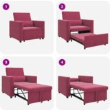 vidaXL 3-v-1 enosedežna raztegljiva bordova postelja | Shoptok.si