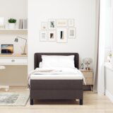 Box spring krevet s madracem tamno smeđi 80x200 cm tkanina | shoptok.hr