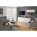 Mömax tv-element wide, bela, barva hrasta | Shoptok.si