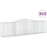 Obokane gabion košare 15 kosi 400x50x100/120cm pocinkano železo | Shoptok.si
