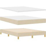 vidaXL Box Spring Krevet sa Madracem Krem 160x200 cm Tkanina | shoptok.hr