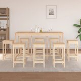  9-dijelni barski set od masivne borovine | shoptok.hr