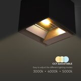  LED solarno zidno svetlo sa senzorom LED/9W/3,7V 3000/4000/5000K IP65 crna | Eponuda.com