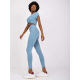 BASIC Feel Good Leggings-AP-LG-A-002-light blue | Shoptok.si