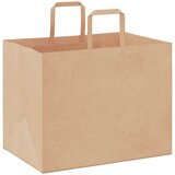  Papirnate vrečke 250 kosov z ročaji rjave barve 32x22x24 cm, (5000160843) | Shoptok.si