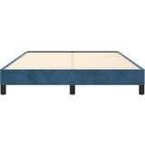 vidaXL Posteljni okvir temno moder 140x200 cm žamet | Shoptok.si