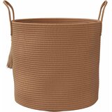  Košara za pohranu smeđe-bijela Ø 40 x 35 cm pamučna | shoptok.hr