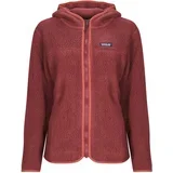 W'S RETRO PILE HOODY Bordo