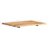 vidaXL Mizna plošča trakacijev les 80x(50-60)x2,5 cm | Shoptok.si
